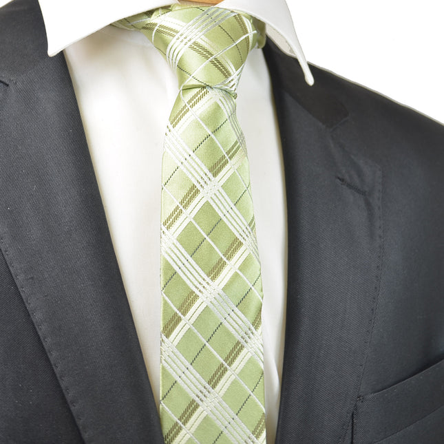 Summer Green Silk Necktie by Paul Malone Paul Malone Ties - Paul Malone.com