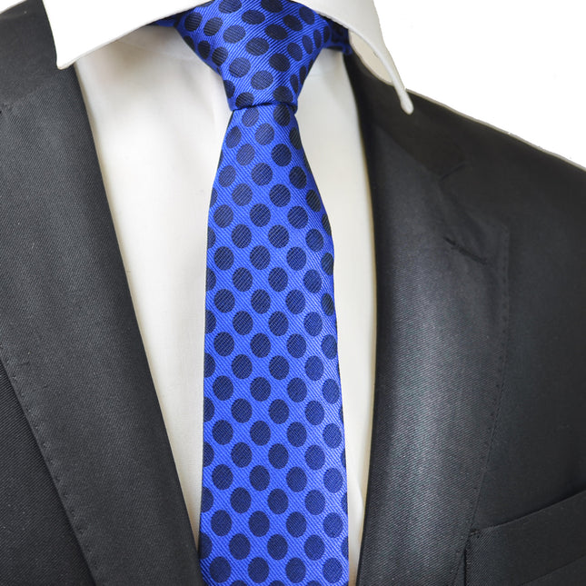Royal Blue Polka Dot Silk Necktie by Paul Malone Paul Malone Ties - Paul Malone.com