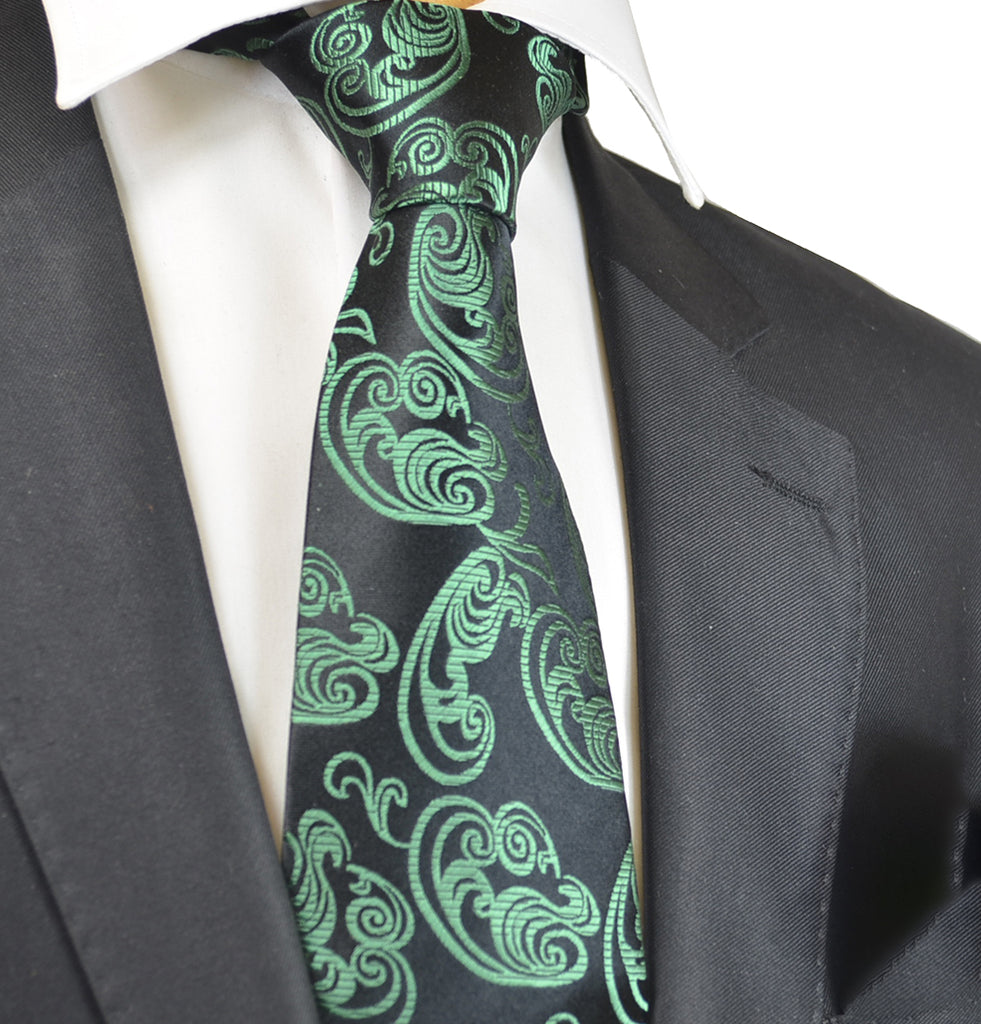 Black & Blue Paisley Ascot Cravat – NZ Ties