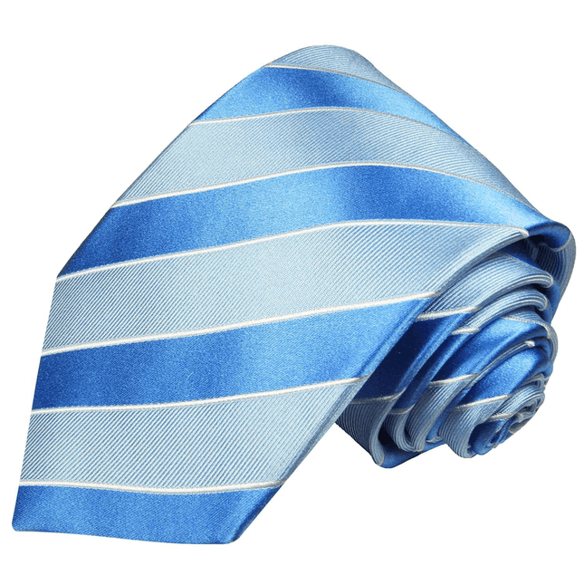 Blue Striped Silk Necktie and Accessories Paul Malone Ties - Paul Malone.com