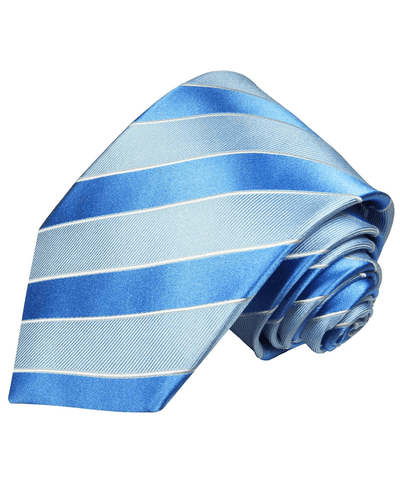 Blue Striped Silk Necktie and Accessories Paul Malone Ties - Paul Malone.com