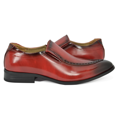 Burnt Red Formal Men's Loafers Majestic Shoes - Paul Malone.com