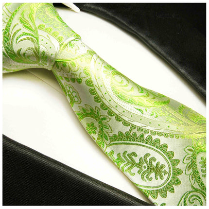 Green Paisley Silk Necktie by Paul Malone Paul Malone Ties - Paul Malone.com