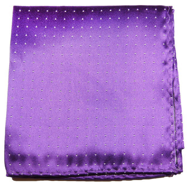 Sparkling Grape Purple Pindot Silk Pocket Square Paul Malone Pocket Square - Paul Malone.com