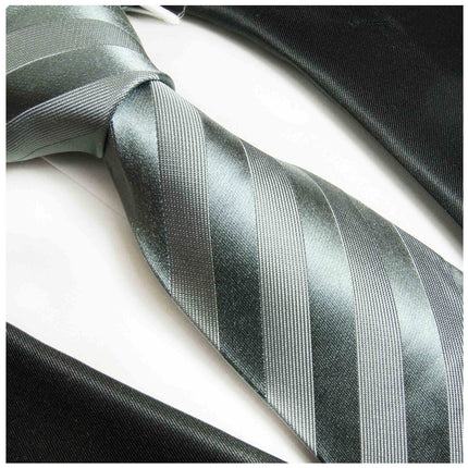 Formal Grey Tone on Tone Necktie Paul Malone Ties - Paul Malone.com