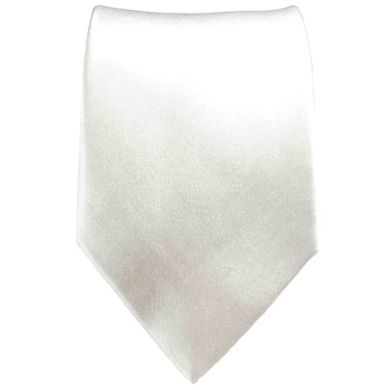 Solid White Formal Silk Necktie Paul Malone Ties - Paul Malone.com