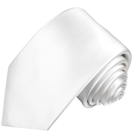 Solid White Formal Silk Necktie Paul Malone Ties - Paul Malone.com
