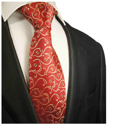 Red and Gold Paul Malone Boys Silk Tie Paul Malone Ties - Paul Malone.com