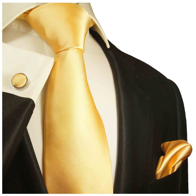 Solid Peach Formal Silk Necktie Paul Malone Ties - Paul Malone.com