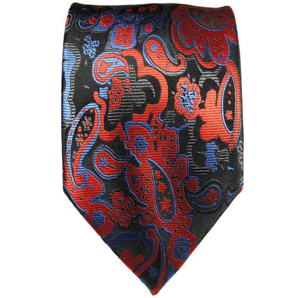 Navy and Red Paisley Silk Necktie by Paul Malone Paul Malone Ties - Paul Malone.com