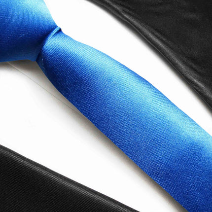 Solid Blue Boys Silk Tie by Paul Malone Paul Malone Ties - Paul Malone.com