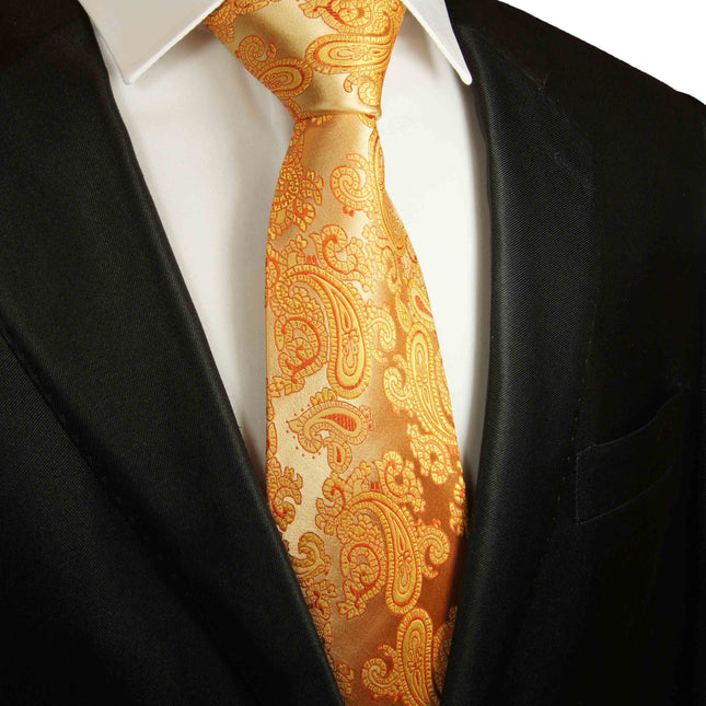Gold Paisley Boys Tie by Paul Malone Paul Malone Ties - Paul Malone.com