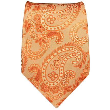 Summer Orange Paisley Necktie by Paul Malone Paul Malone Ties - Paul Malone.com