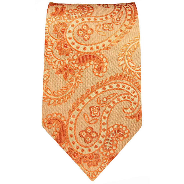 Orange Paisley Boys Silk Tie by Paul Malone Paul Malone Ties - Paul Malone.com
