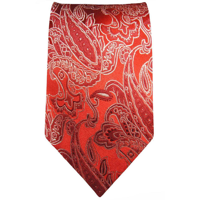 Elegant Red Paisley Silk Necktie Paul Malone Ties - Paul Malone.com