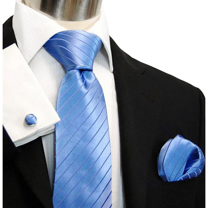 Blue Striped Paul Malone Silk Tie and Accessories Paul Malone Ties - Paul Malone.com