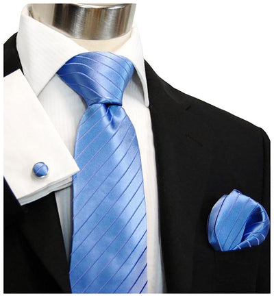 Blue Striped Paul Malone Silk Tie and Accessories Paul Malone Ties - Paul Malone.com