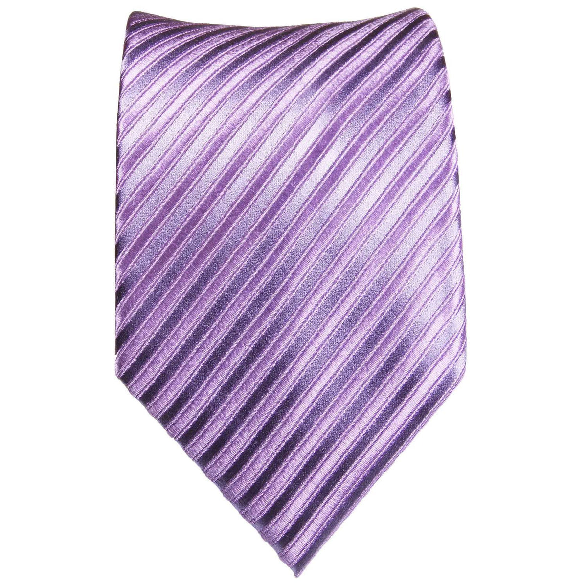 Purple Striped Silk Necktie by Paul Malone | Paul Malone