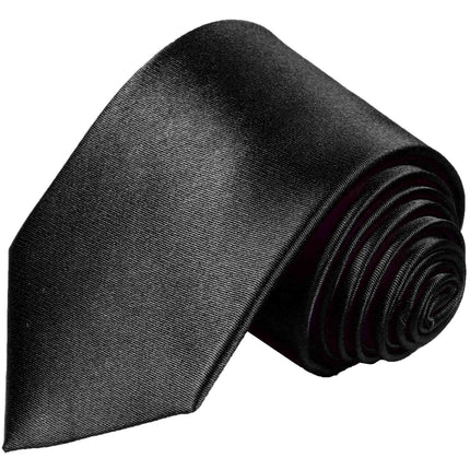 Solid Black Boys Silk Tie by Paul Malone Paul Malone Ties - Paul Malone.com