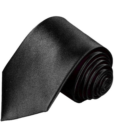 Solid Black Necktie and Accessories Paul Malone Ties - Paul Malone.com
