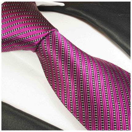 Purple Striped Silk Necktie by Paul Malone Paul Malone Ties - Paul Malone.com