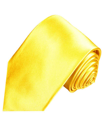 Solid Bright Yellow Silk Necktie Paul Malone Ties - Paul Malone.com