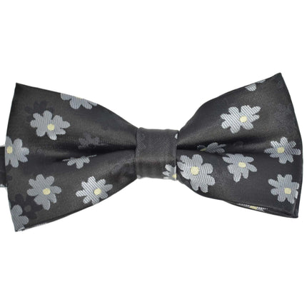 Black Floral Patterned Bow Tie Paul Malone Bow Ties - Paul Malone.com