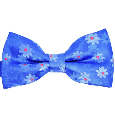 Blue Floral Patterned Bow Tie Paul Malone Bow Ties - Paul Malone.com