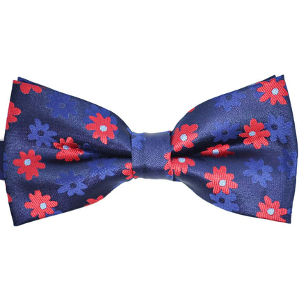 Navy Floral Patterned Bow Tie Paul Malone Bow Ties - Paul Malone.com