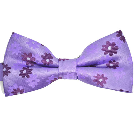 Violet Floral Patterned Bow Tie Paul Malone Bow Ties - Paul Malone.com