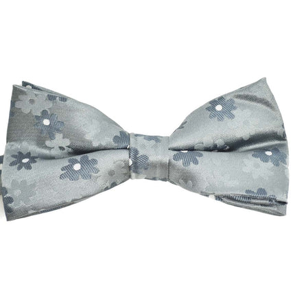 Grey Floral Patterned Bow Tie Paul Malone Bow Ties - Paul Malone.com