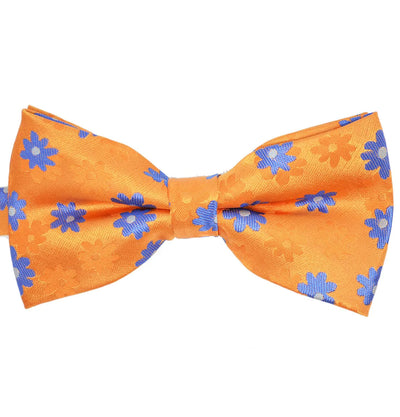 Orange Floral Patterned Bow Tie Paul Malone Bow Ties - Paul Malone.com