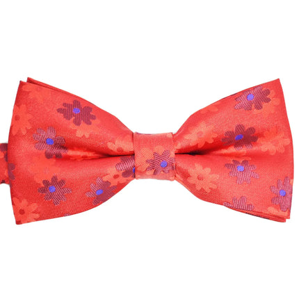 Red Floral Patterned Bow Tie Paul Malone Bow Ties - Paul Malone.com