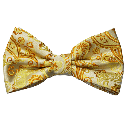 Formal Gold Paisley Bow Tie Paul Malone Bow Ties - Paul Malone.com