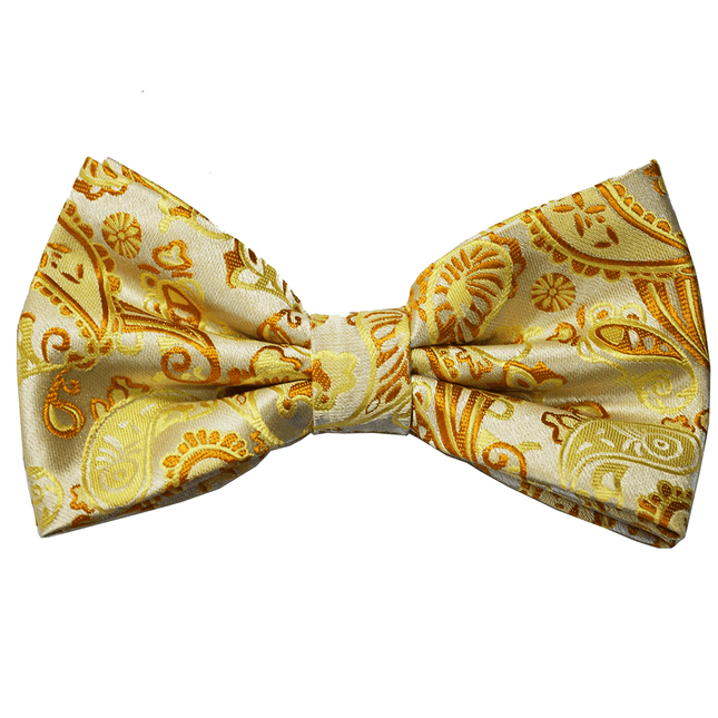 Formal Gold Paisley Bow Tie Paul Malone Bow Ties - Paul Malone.com