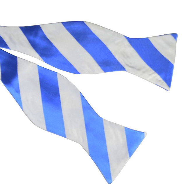 Sky Blue and White Silk Bow Tie Paul Malone Bow Ties - Paul Malone.com