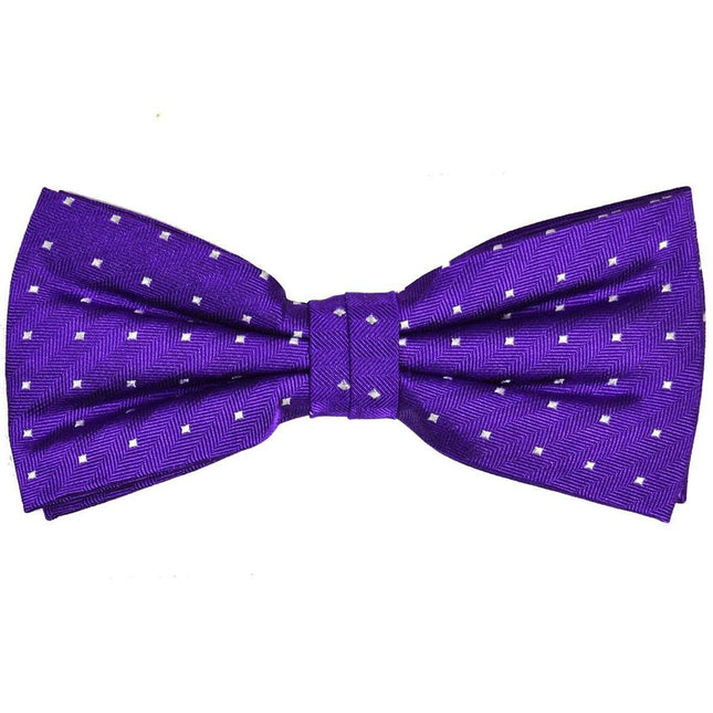 Purple and White Silk Bow Tie Set Paul Malone Bow Ties - Paul Malone.com