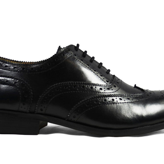 BERKLEY Full Brogue Derby in Black. All Leather Dress Shoes Paul Malone Shoes - Paul Malone.com