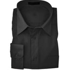The Essential Solid Black Dress Shirt 17.5 (36/37) / French Cuffs / Black