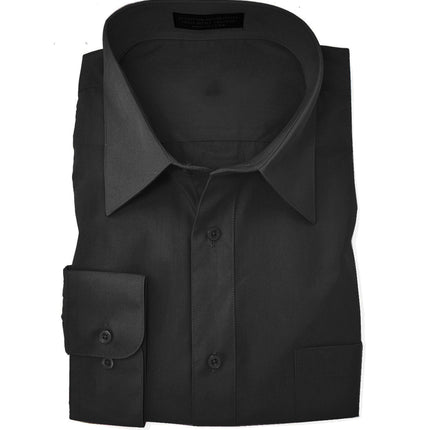 The Essential Solid Black Dress Shirt Paul Malone Shirts - Paul Malone.com