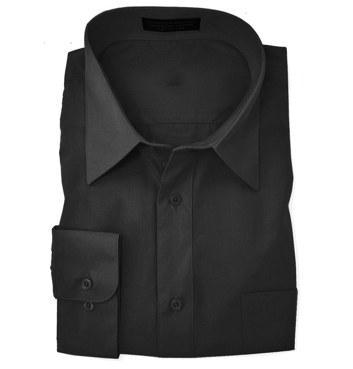 The Essential Solid Black Dress Shirt 17.5 (36/37) / French Cuffs / Black The Essential Solid Black Dress Shirt 17.5 (36/37) / French Cuffs / Black