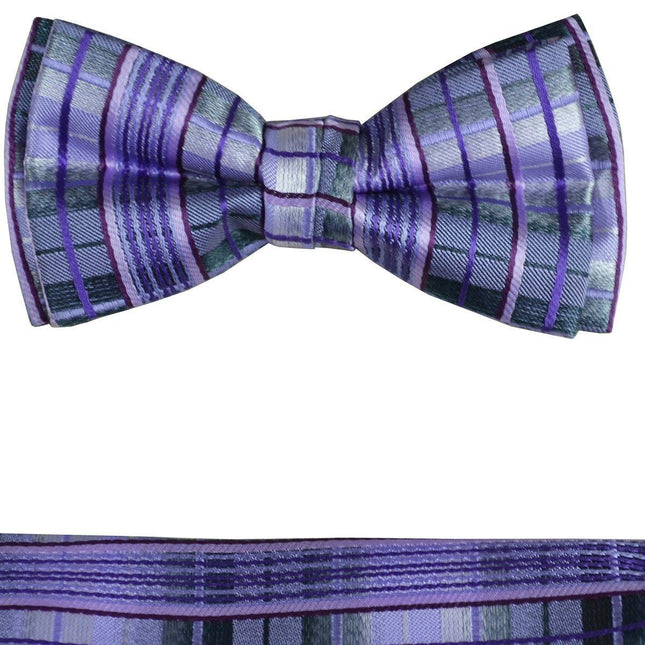 Boys Bow Tie and Pocket Square Set, Pre-tied Paul Malone Bow Tie - Paul Malone.com
