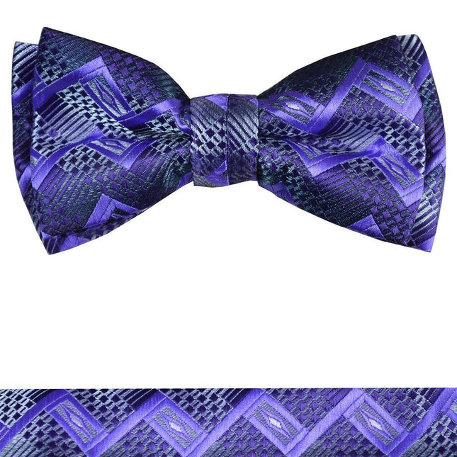 Violet Boys Bow Tie and Pocket Square Set, Pre-tied Paul Malone Bow Tie - Paul Malone.com