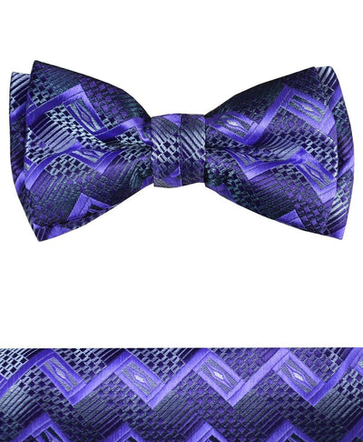 Violet Boys Bow Tie and Pocket Square Set, Pre-tied Paul Malone Bow Tie - Paul Malone.com