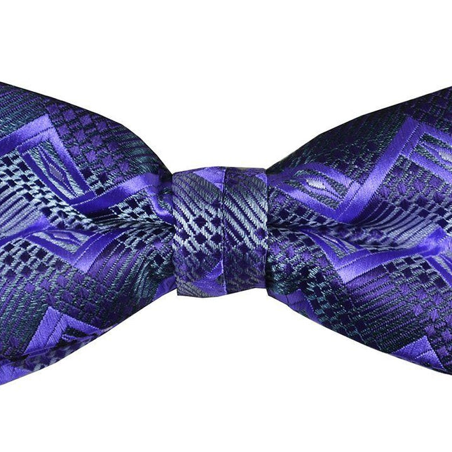 Violet Boys Bow Tie and Pocket Square Set, Pre-tied Paul Malone Bow Tie - Paul Malone.com