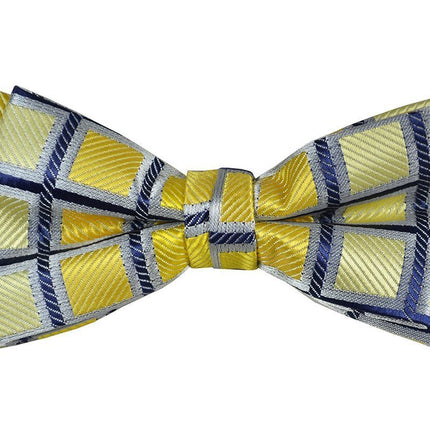 Yellow Boys Bow Tie and Pocket Square Set, Pre-tied Paul Malone Bow Tie - Paul Malone.com