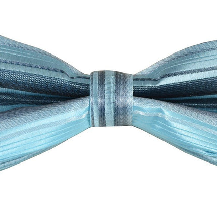 Turquoise and Black Boys Bow Tie and Pocket Square Set, Pre-tied Paul Malone Bow Tie - Paul Malone.com
