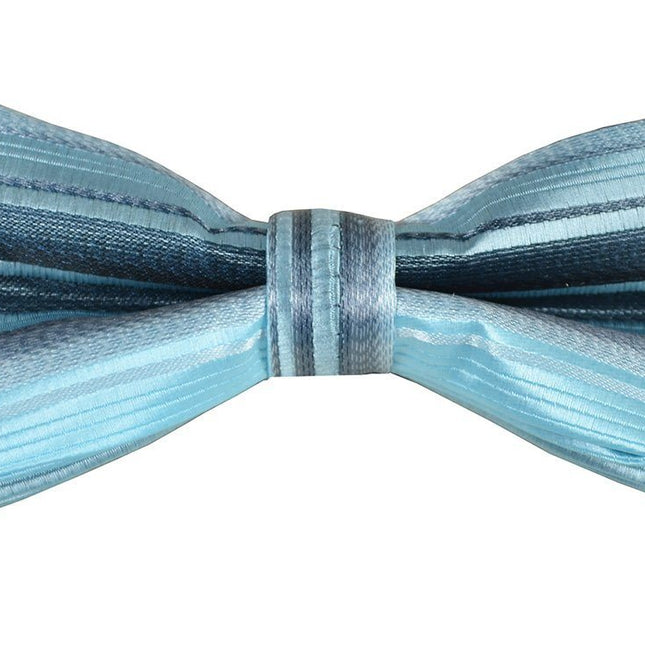 Turquoise and Black Boys Bow Tie and Pocket Square Set, Pre-tied Paul Malone Bow Tie - Paul Malone.com