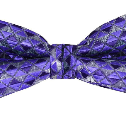 Deep Purple Boys Bow Tie and Pocket Square Set, Pre-tied Paul Malone Bow Tie - Paul Malone.com