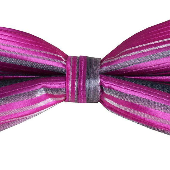 Hot Pink Boys Bow Tie and Pocket Square Set, Pre-tied Paul Malone Bow Tie - Paul Malone.com